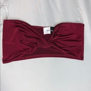 Satin bandeau bra